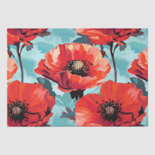 Papel De Seda Flor de amapola grande