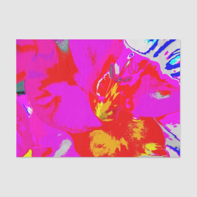 Papel De Seda Flor de arte pop (Anverso)