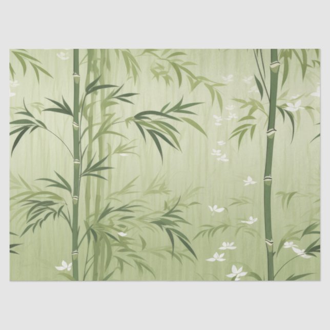 Papel De Seda Flor de Bambú Serena Asiática  (1) (Anverso)