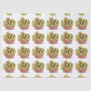 Papel De Seda Flor de cactus amarilla 50 y fabuloso cumpleaños