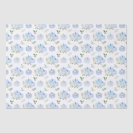 Papel De Seda Flor de calabazas azules