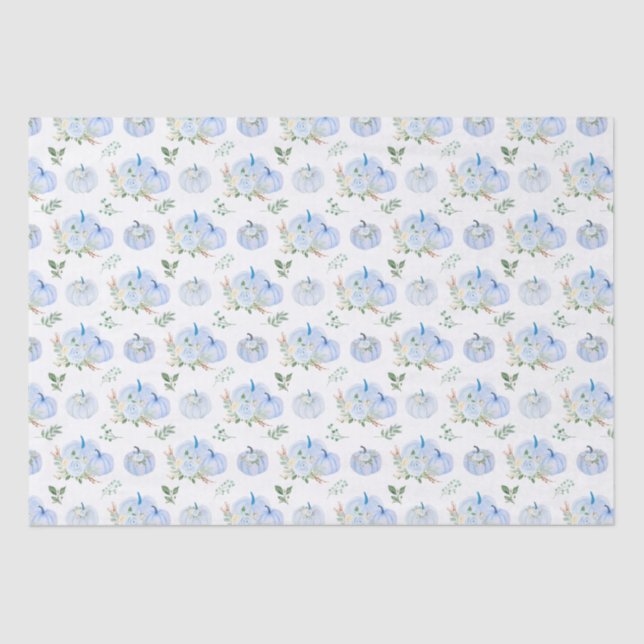 Papel De Seda Flor de calabazas azules (Anverso)