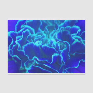 Papel De Seda Flor de canal azul y Verde azulada vibrante