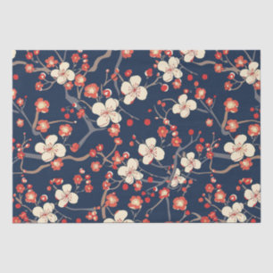 Papel De Seda Flor de Cerezo Roja Marina Japonesa