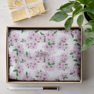 Papel De Seda Flor de cerezo rosa elegante acuarela floral