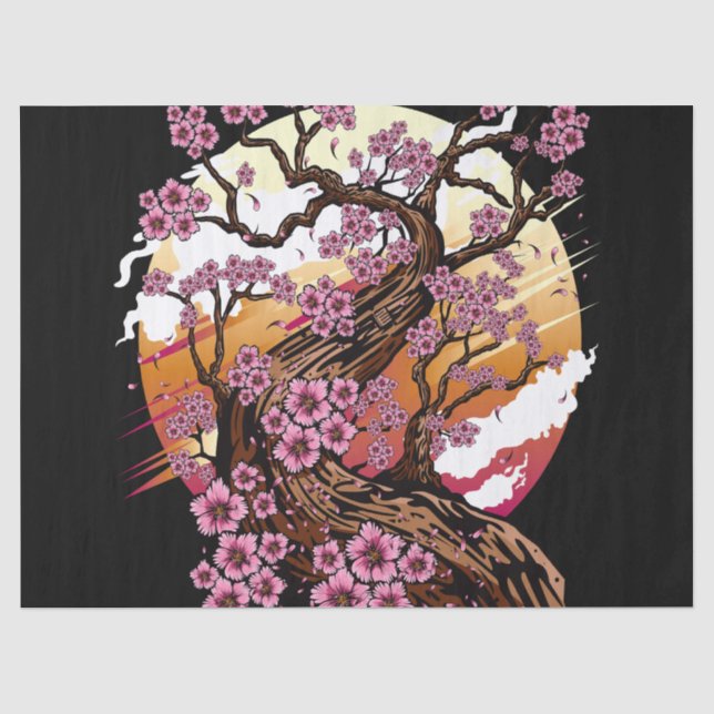 Papel De Seda Flor de cerezo salvaje (Anverso)