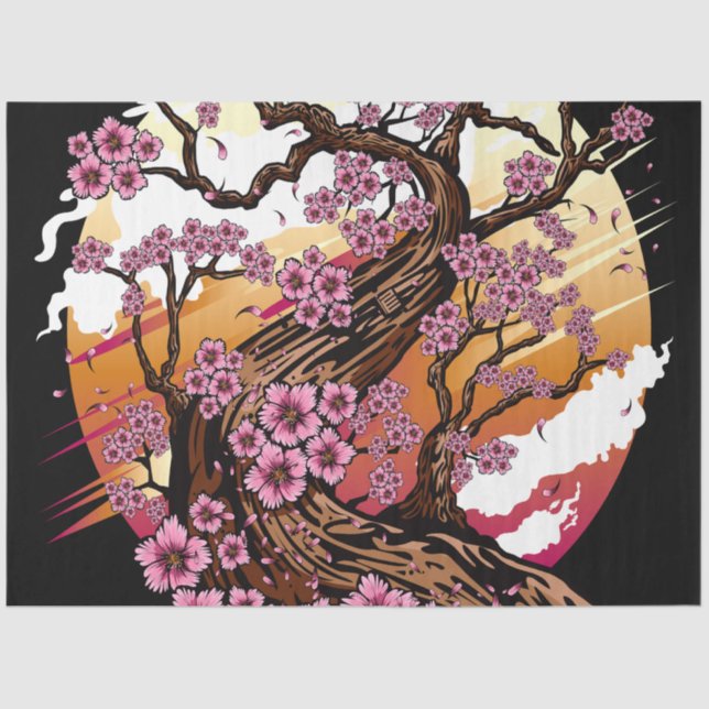 Papel De Seda Flor de cerezo salvaje (Anverso)