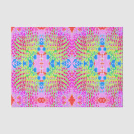 Papel De Seda Flor de cono abstracta de arcoíris multicolor