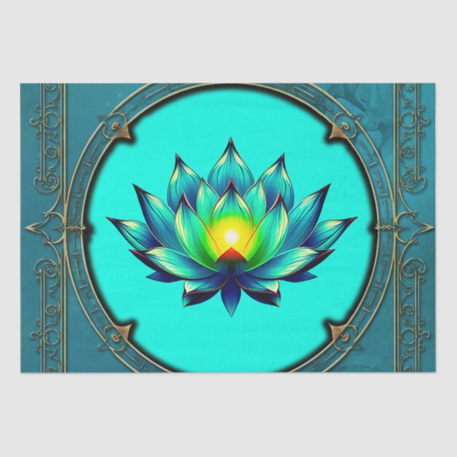 Papel De Seda Flor de elegancia, Mystic Lotus. (Anverso)