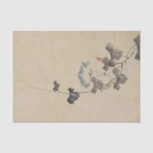 Papel De Seda Flor de gloria de la mañana azul en la vid por Hok