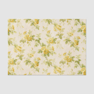 Papel De Seda Flor de grano amarillo dorado de bonito