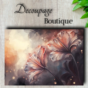 Papel De Seda Flor de Hibisco Etéreo Decoupage