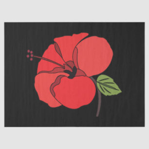 Papel De Seda Flor de Hibisco Floral
