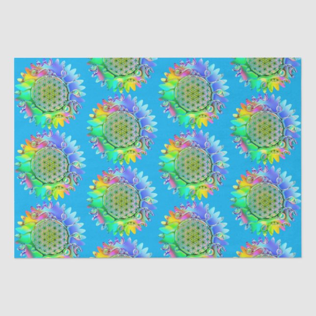 Papel De Seda Flor de la Vida - Flor Geométrica 5 (Anverso)