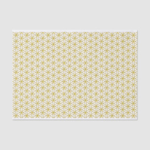 Papel De Seda Flor de la vida - modelo del oro + su backgr.