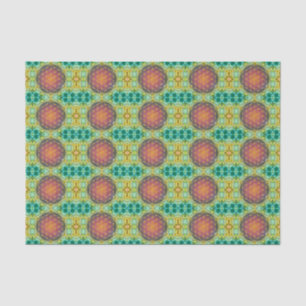 Papel De Seda Flor de la vida - oro - fractal 2