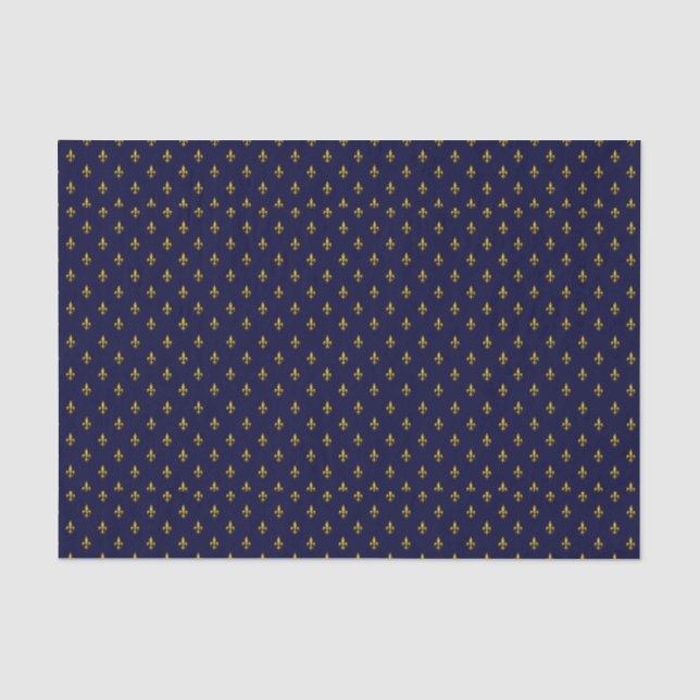 Papel De Seda Flor de lis del azul real (Anverso)