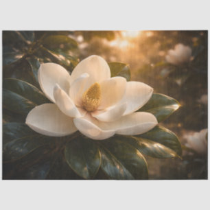Papel De Seda Flor de Magnolia Blanca Jardín Botánico de Primave