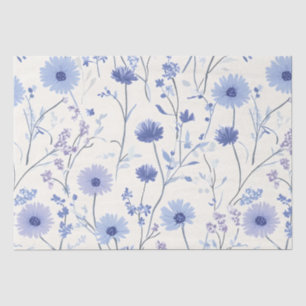 Papel De Seda Flor de maíz azul