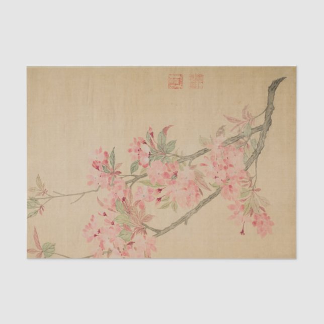Papel De Seda Flor de Manzano por Ma Yuanyu (Anverso)
