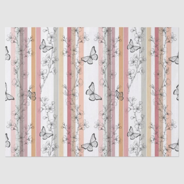 Papel De Seda Flor de Mariposa Elegante (10) (Anverso)
