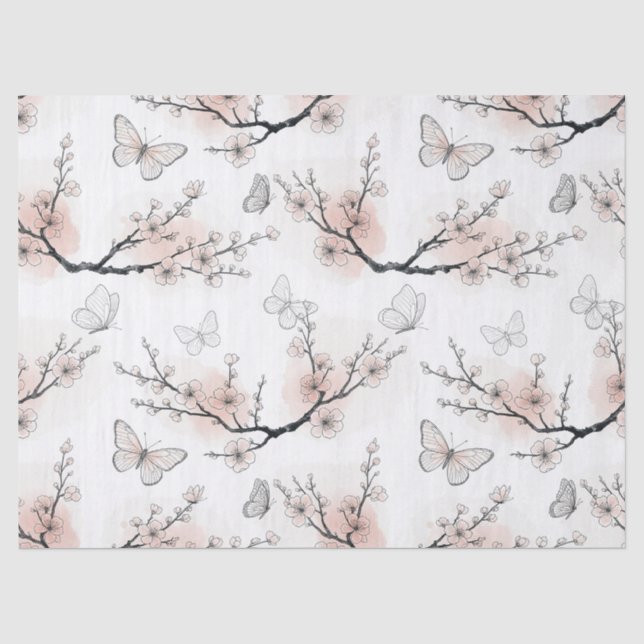 Papel De Seda Flor de Mariposa Elegante (11) (Anverso)