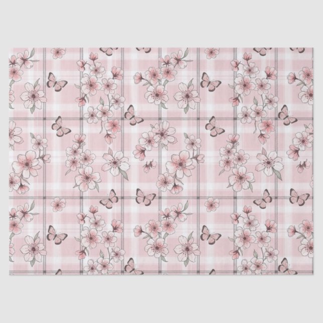 Papel De Seda Flor de Mariposa Elegante (2) (Anverso)