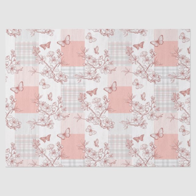 Papel De Seda Flor de Mariposa Elegante (7) (Anverso)
