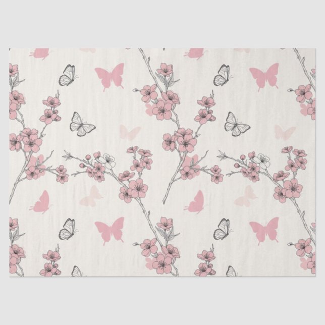 Papel De Seda Flor de Mariposa Elegante (9) (Anverso)