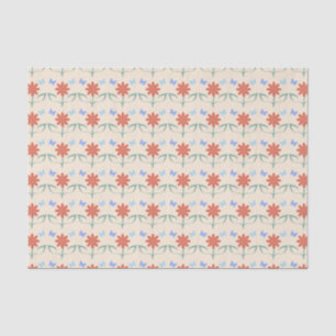 Papel De Seda Flor de Naranja y Mariposas Azules
