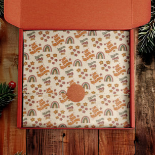 Papel De Seda Flor de Navidad Arcoíris Retro