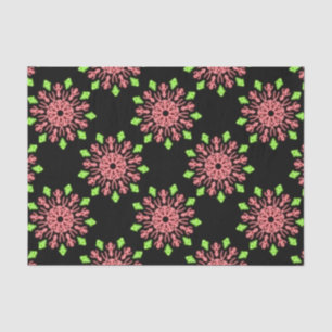 Papel De Seda Flor de neón roja y verde