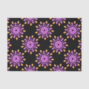 Papel De Seda Flor de neón rosa y naranja