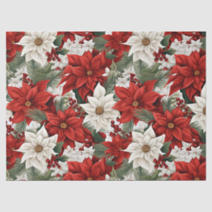 Papel De Seda Flor de Nochebuena de Navidad – Diseño Floral para