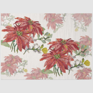 Papel De Seda Flor de Nochebuena Dorada | Arte Navideño Disperso