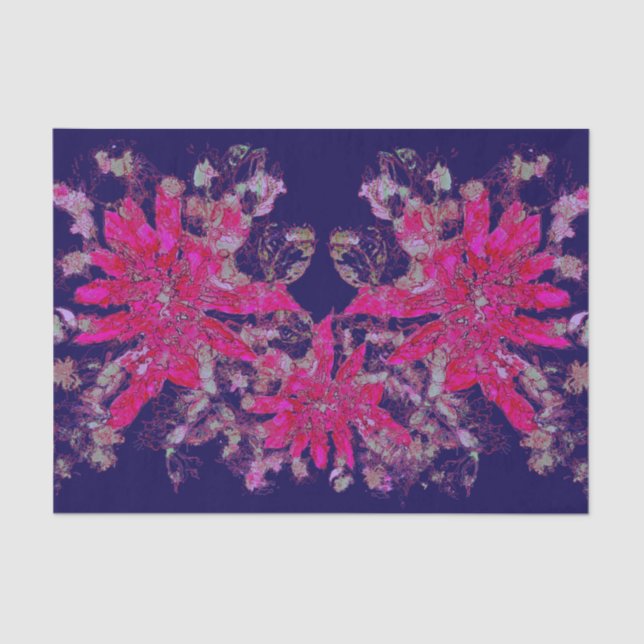 Papel De Seda Flor de poinsettia de los navidades (Anverso)