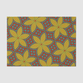 Papel De Seda Flor de trippy verde azul rojo hippie amarillo ver