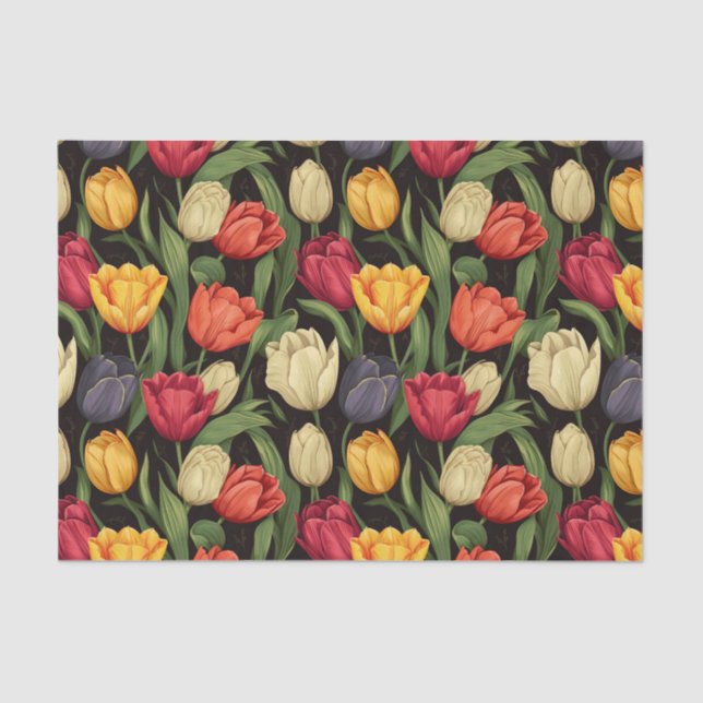 Papel De Seda Flor de Tulipán de Pascua (Anverso)
