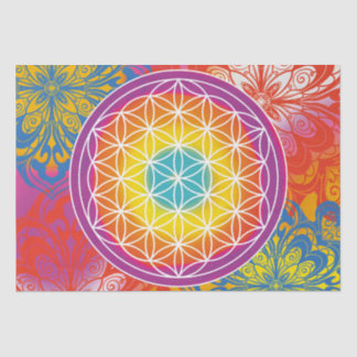Papel De Seda Flor de vida mandala zen