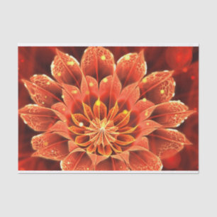 Papel De Seda Flor del tesoro de gazania amarilla y roja y furio