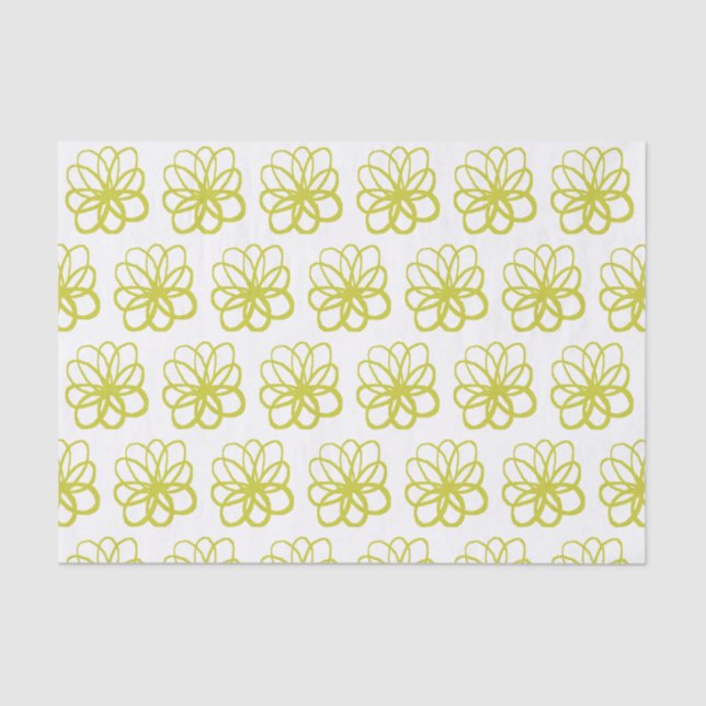 Papel De Seda Flor espontánea - Amarillo bananero (Anverso)