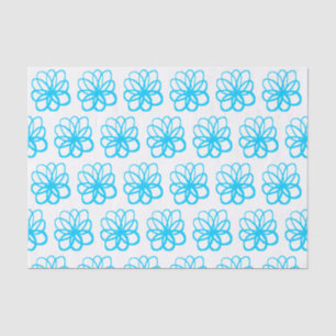 Papel De Seda Flor espontánea - azul cielo