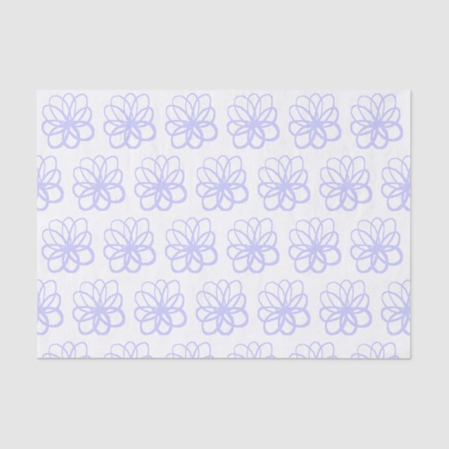 Papel De Seda Flor espontánea - azul en polvo (Anverso)