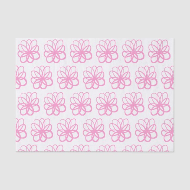 Papel De Seda Flor espontánea - rosa (Anverso)