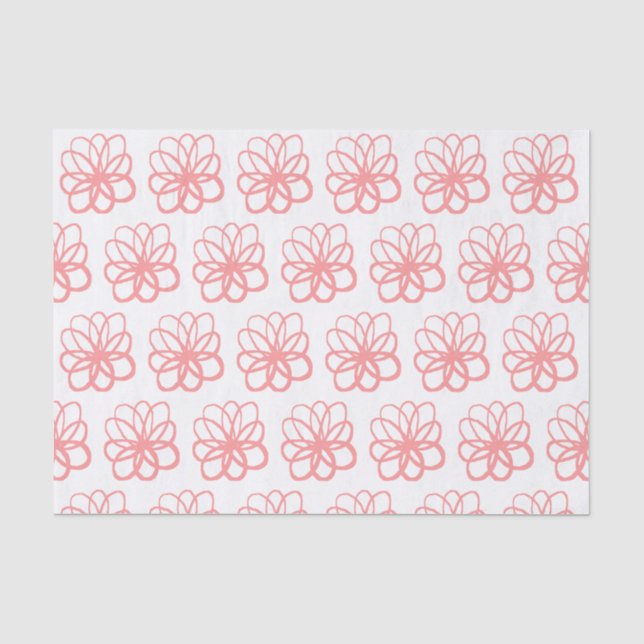 Papel De Seda Flor espontánea - rosa suave (Anverso)