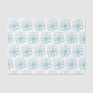 Papel De Seda Flor espontánea - Verde azul claro