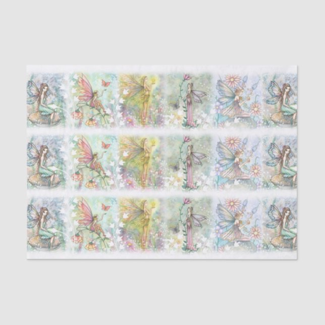 Papel De Seda Flor Fairy Art Whimby Watercolor (Anverso)