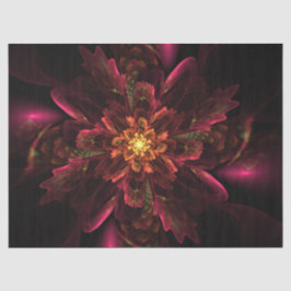 Papel De Seda Flor Fractal Resumen de tejidos de 22 páginas