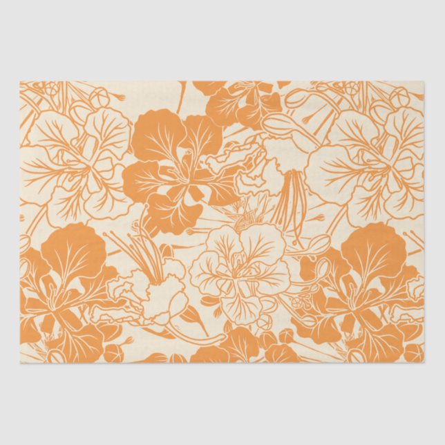Papel De Seda Flor hawaiana de Ohai Alii (Anverso)