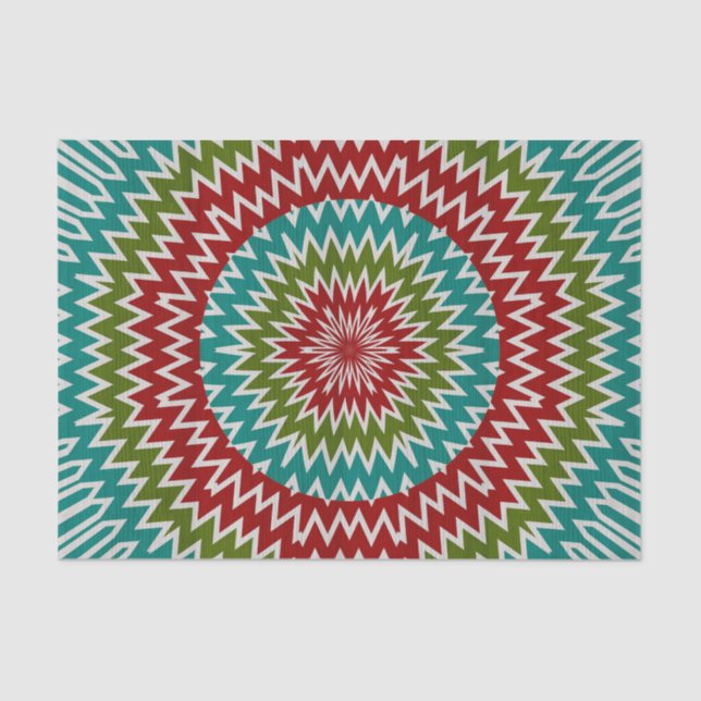 Papel De Seda Flor mandalaica hipnótica (Anverso)